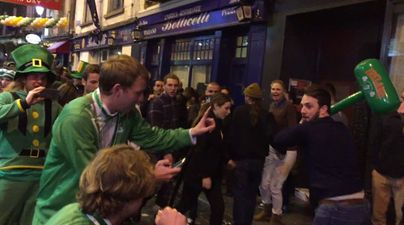 VIDEO: Temple Bar in Dublin was very messy last night