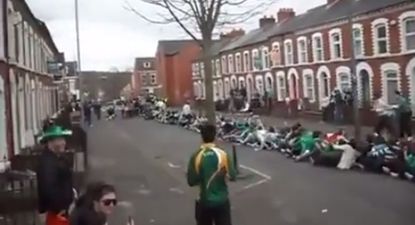 VIDEO: Hundreds of lunatics did a massive ‘Rock The Boat’ on a street on Paddy’s Day