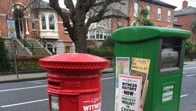Here’s why post boxes in Dublin are being painted red
