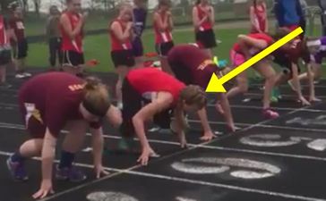 VIDEO: This girl’s awful misfortune in a school sprint race is going viral