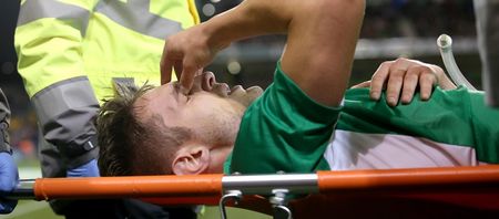 PIC: Kevin Doyle has posted a photo of his gashed leg and it looks horrific [Graphic]