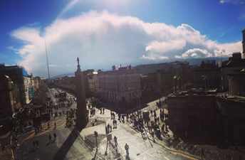 PIC: A rainbow appears over Dublin at the end of 1916 ceremony
