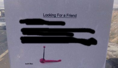 PIC: Galway man spots this very passionate love letter to a stranger at a bus stop