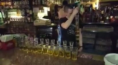 VIDEO: Carlow barman shows incredible skills at pouring a load of Jägerbombs