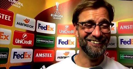 WATCH: Jürgen Klopp’s hilarious NSFW reaction to going all the way in the Europa League