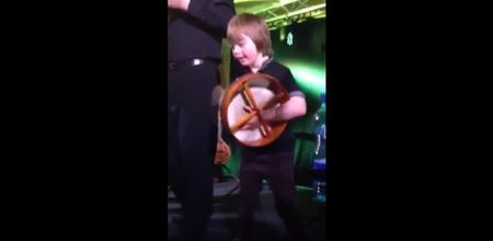 VIDEO: 8-year-old bodhrán master Mike Clifford performs with The High Kings
