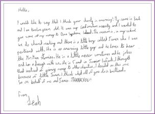 PIC: 12-year-old sends letter to Down Syndrome Ireland along with her Confirmation money