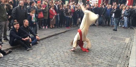 WATCH: Crowds in Temple Bar go wild for Dancing Jesus