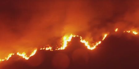 VIDEO: Scary drone footage of a huge gorse fire in Armagh on Sunday night