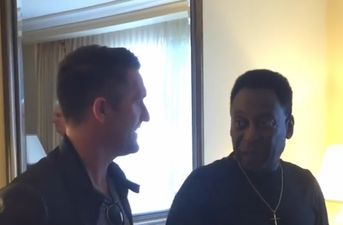 VIDEO: Robbie Keane is like a kid all over again as he meets Pele