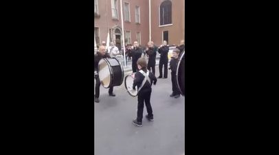 VIDEO: 6-year-old drummer absolutely steals the show at 1916 commemoration