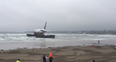 VIDEO: The glamping Boeing 767 is being towed ashore in Enniscrone