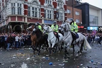 PICS: Two West Ham fans saved a mum and her son after yobs smashed up the Manchester United team bus