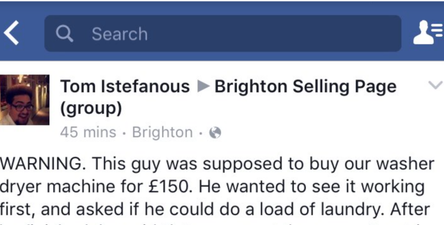 PIC: Student hilariously pranks his mate about being a laundry thief