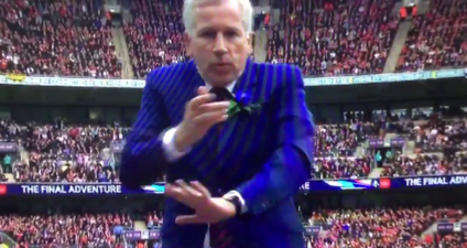 VIDEO: Alan Pardew celebrates Crystal Palace goal with a dance that would put Daniel Sturridge to shame