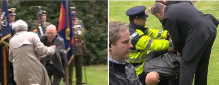 VIDEO: Canadian Ambassador to Ireland tackles protester at ceremony in Dublin to honour soldiers killed in 1916