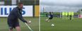 VIDEO: Roy Keane looks handy with a hurl while Robbie Brady scores a peach of a free-kick in training