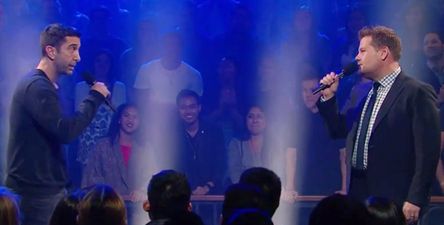 VIDEO: James Corden vs David Schwimmer in a rap-battle is absolutely fantastic TV
