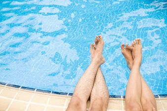 PIC: These guys with a makeshift rooftop pool had the right idea on a sunny day in Dublin