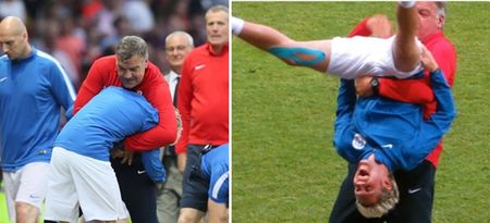 VIDEO: Sam Allardyce mauls ‘teammate’ Niall Horan and will now probably join One Direction