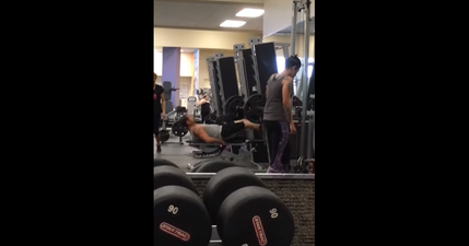 VIDEO: Man uses bench press wrong in an extremely painful way