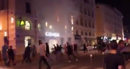 VIDEO: England fans tear-gassed and arrested for fracas in Marseille