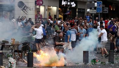 VIDEO: England fans involved in further clashes with riot police in Marseille