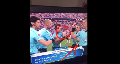 VIDEO: Referee and assistants produced a cringeworthy fist bump before the England game