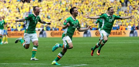 WATCH: The Stade de France erupts as Wes Hoolahan gives Ireland the lead