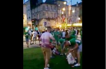 VIDEO: Irish fans sing while tidying up after themselves in Bordeaux