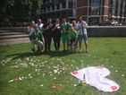 PIC: Irish fans drink cans in a Lille park while an Italian couple get engaged
