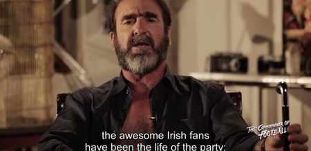 VIDEO: Eric Cantona might be the biggest fan of the Irish supporters in France