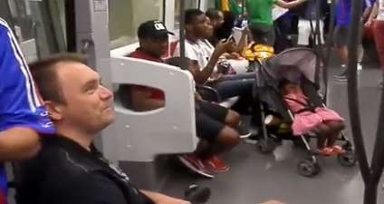 VIDEO: “Miracle” as Frenchman in wheelchair stands up for the boys in the green