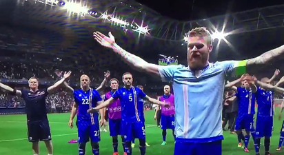 Iceland’s celebration of their win over England is the most iconic moment of the Euros so far