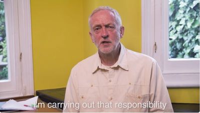 WATCH: Under fire Labour leader Jeremy Corbyn has posted a very defiant message