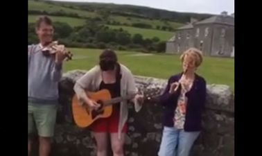 WATCH: Irish family recreate the Father Ted theme tune outside of the very house itself