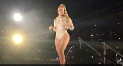 WATCH: Someone threw a bra on-stage at Beyoncé last night, and her reaction was great