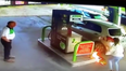 WATCH: Scary footage shows petrol pump going on fire in Leitrim