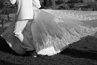 PIC: Amazing scenes as best man steps on bride’s dress at Wexford wedding