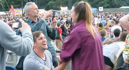 WATCH: Man proposes to his girlfriend during The National at Longitude