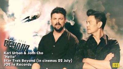 VIDEO: Karl Urban and John Cho compare chest hair and sing an amazing version of ‘Hello’