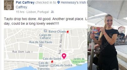 PICS: This Kildare couple in Portugal are spreading Irish culture by giving out Tayto crisps