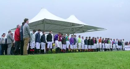 WATCH: Poignant scenes as jockeys at Galway Races observe minute’s silence in memory of JT McNamara