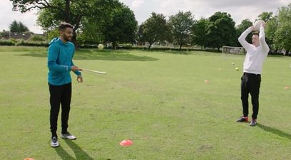 WATCH: Conor McManus takes on Riyad Mahrez in keepy-uppy challenge