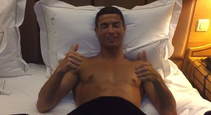 WATCH: Cristiano Ronaldo’s promo for his new range of blankets is like something out of a bad porn movie