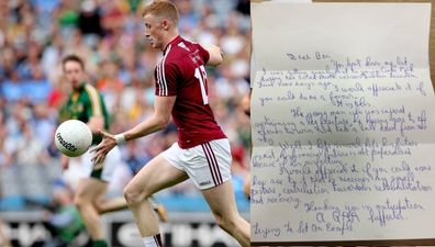 PIC: Fan writes lovely message to Westmeath’s Ray Connellan following leg break