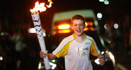 PIC: An Irish teen carried the Olympic torch in Brazil last night