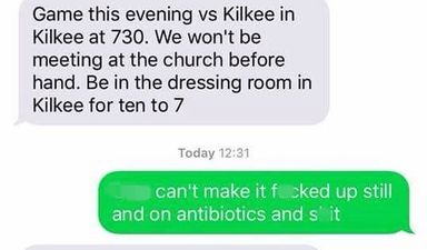 PIC: There’s always one lad on a GAA team who deserves a reply like this