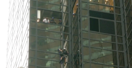 WATCH: A man attempted to climb Trump Tower in New York City using suction cups