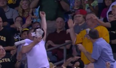WATCH: Baseball fan produces the worst attempt to catch a ball of all time